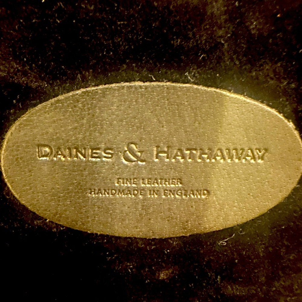 NEW🤩 RARE DAINES &  HATHAWAY HANDMADE FINE LEATHER LIDDED BOX WITH SUEDE LINING - Picture 4 of 7